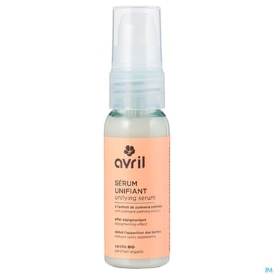 Avril Serum Unifiant Certifie Bio 30ml