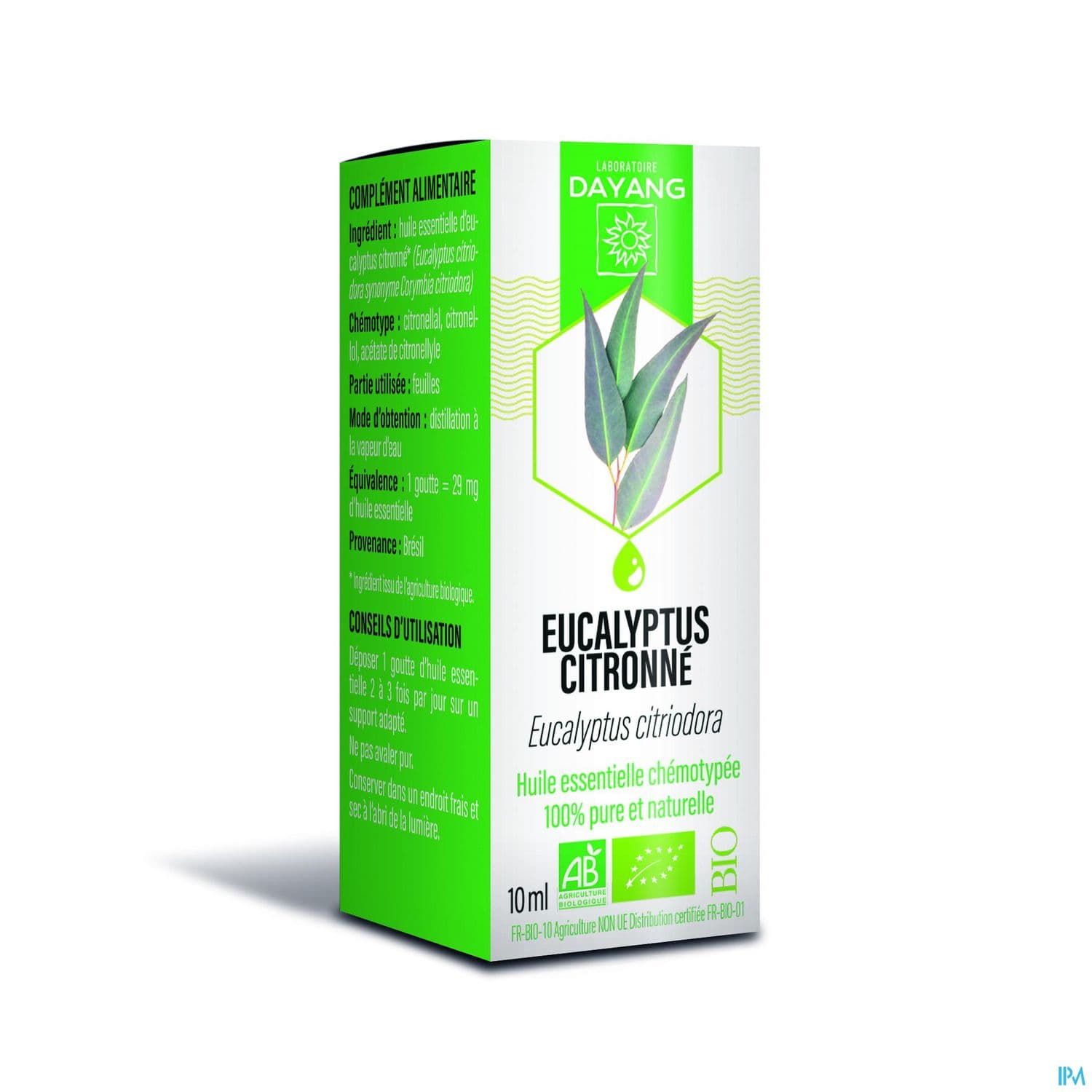 Dayang Huile Essentielle Eucalyptus Citronne Bio 10ml