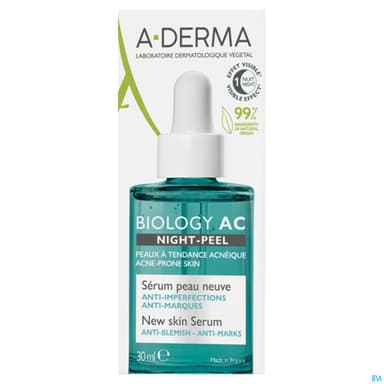 A-DERMA BIOLOGY AC NIGHT-PEEL 30ML