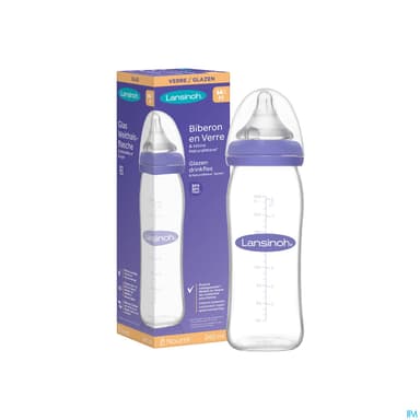 LANSINOH BIB VERRE NAT WAVE 240ML
