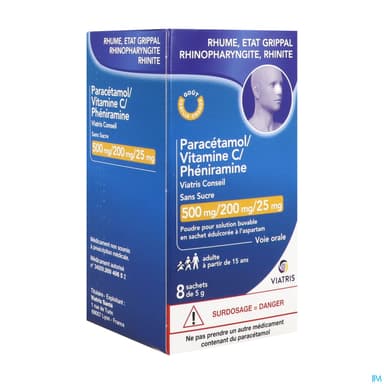 Paracetamol Vit C Pheniramine Viatris Cons Sans Sucre 8