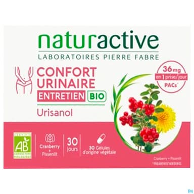 Naturactive Urisanol Confort Urinaire Entretien Bio Gelule 30