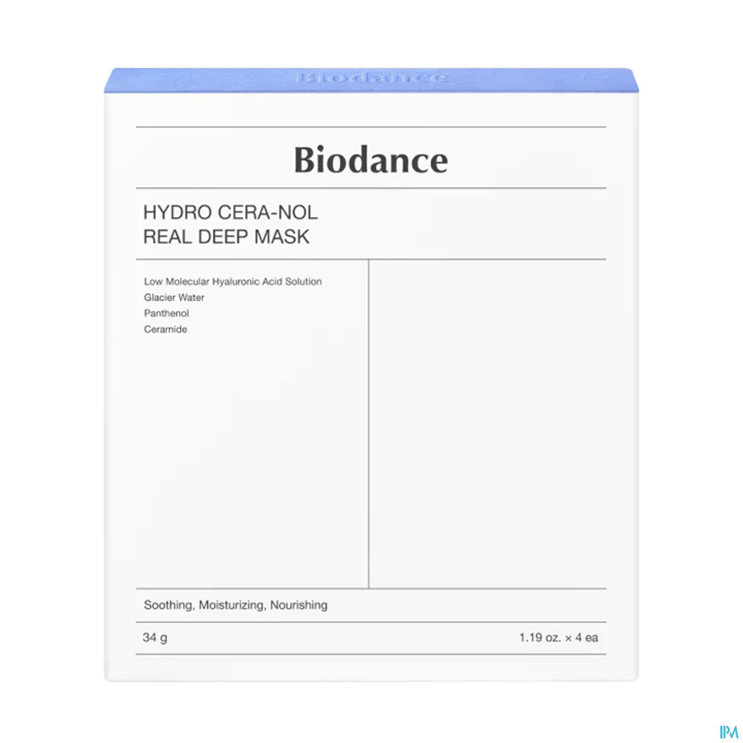 Biodance Hydro Cera-nol Real Deep Mask 1Box (4ea) — Pharmacie de Venoix
