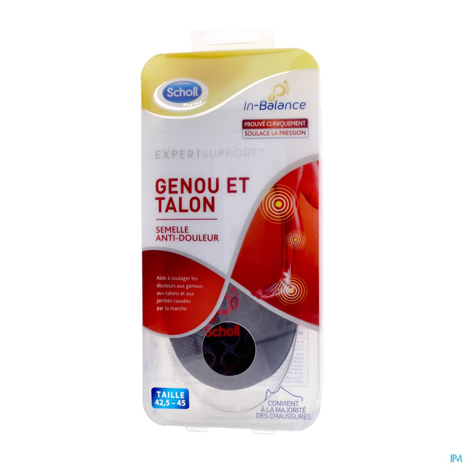 Scholl Semelle In Balance Anti Douleur Genou Talon T3 X2