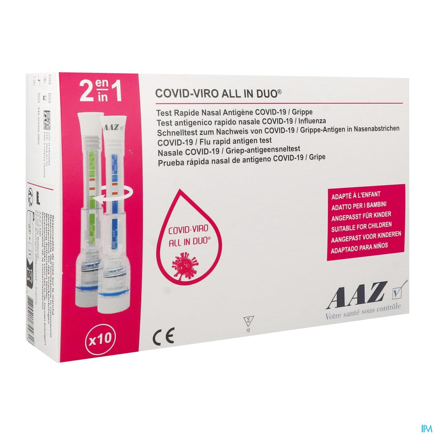 Aaz Test Antigenique Enfant Covid-viro All Duo 10