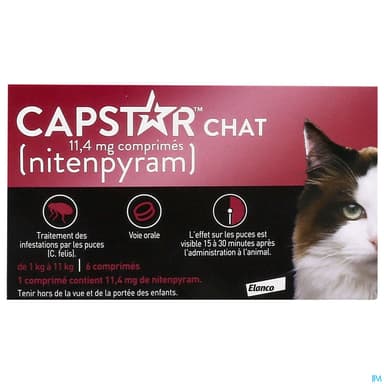 CAPSTAR CHAT 11,4MG CPR 6