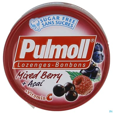 Pulmoll Fruits Rouges Pastille Sans Sucre 45g