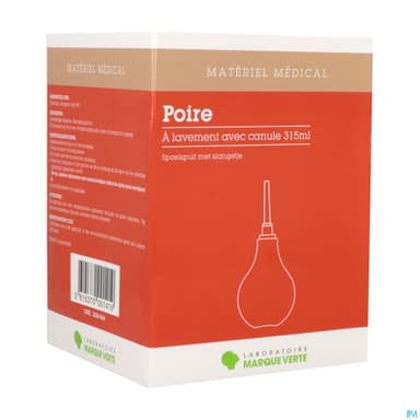 Marque Verte Poire A Lavement Avec Canule 315ml