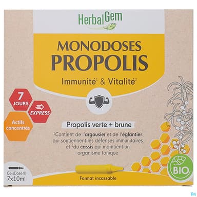 HERBALGEM PROPOLIS BIO MONOD7X10ML