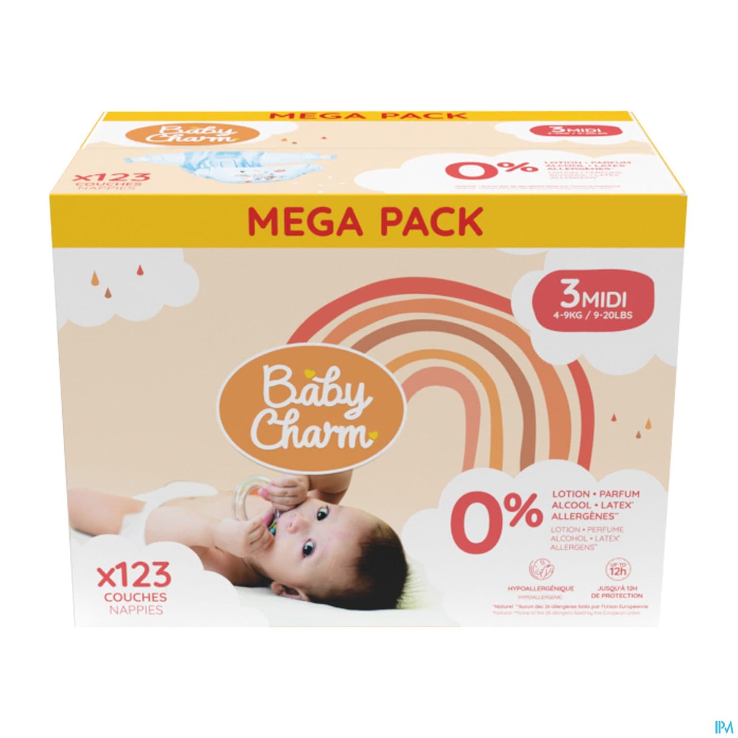 BABY CHARM COUCHE MIDI 4-9KG X123