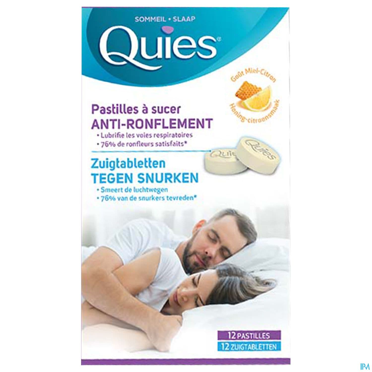 Quies Antironflement Pastille A Sucer Miel Citron 12