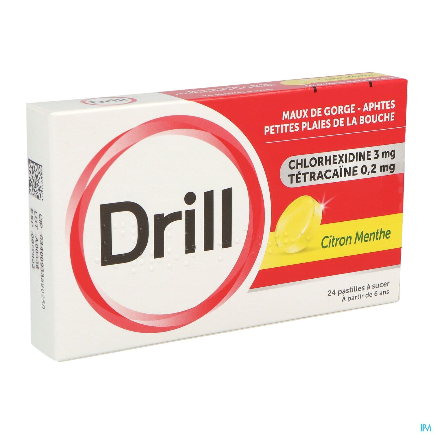 Drill Citron Menthe Pastille A Sucer 24