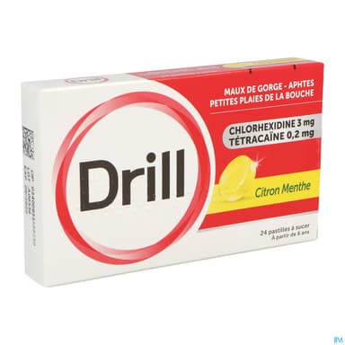 Drill Citron Menthe Pastille A Sucer 24