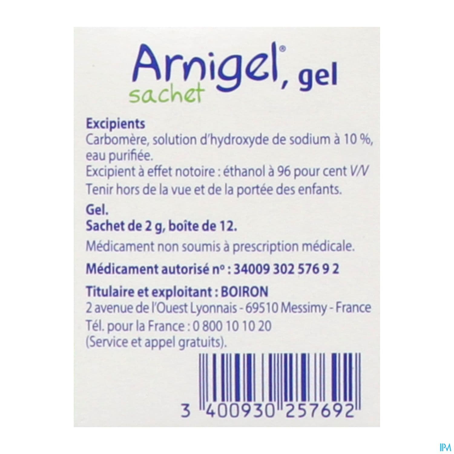 ARNIGEL SACHET X12