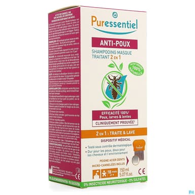 PURESSENTIEL SH MASQ A/POUX 150ML