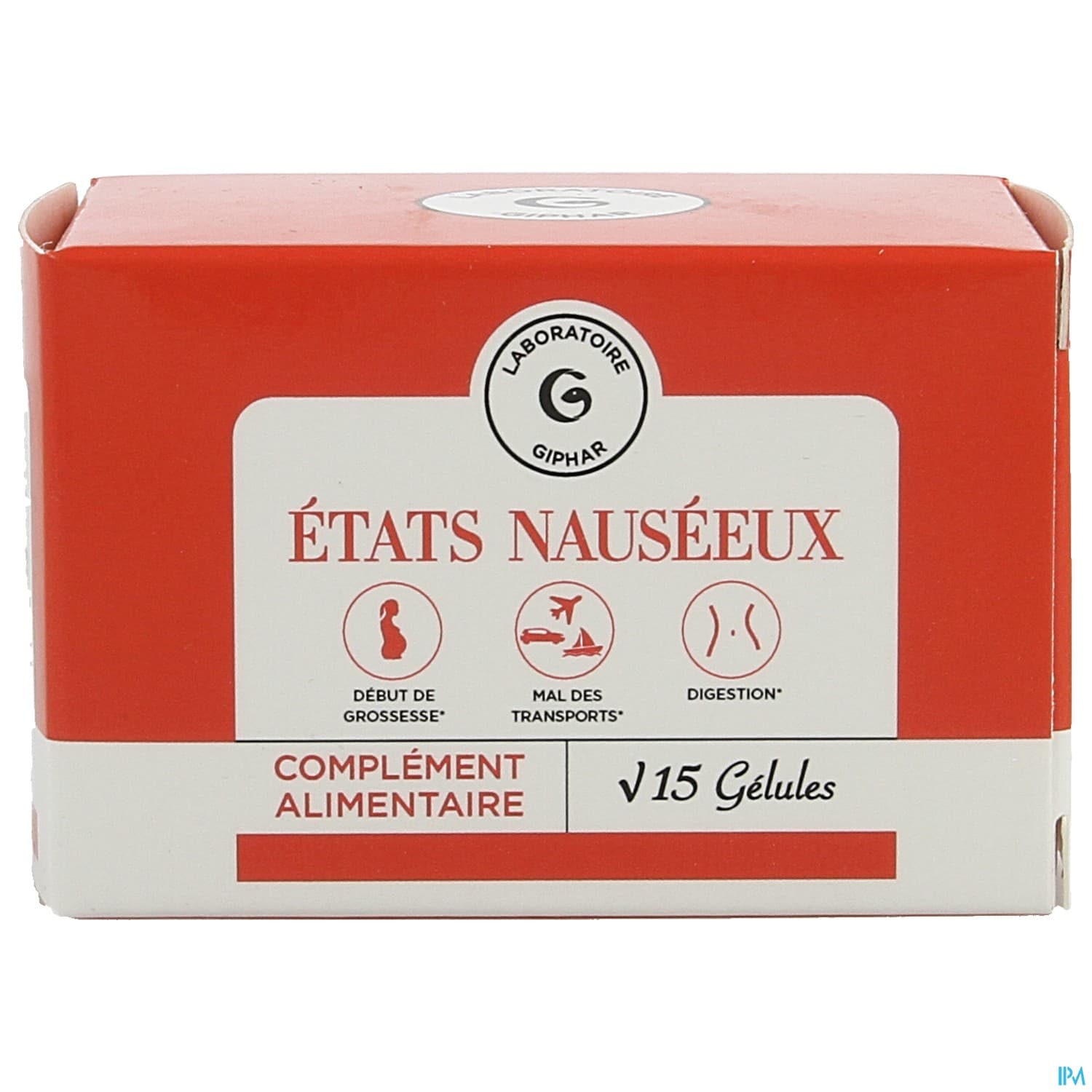 GIPHAR ETAT NAUSEEUX GELULE 15