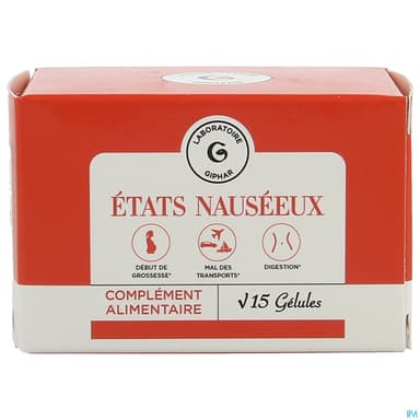 GIPHAR ETAT NAUSEEUX GELULE 15