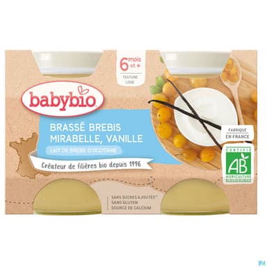 BABYBIO BRASSE BREB MIRAB/VAN2X130