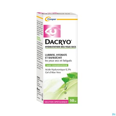 Cooper Dacryolens Hydratation Yeux Solution Ophtalmique 10ml