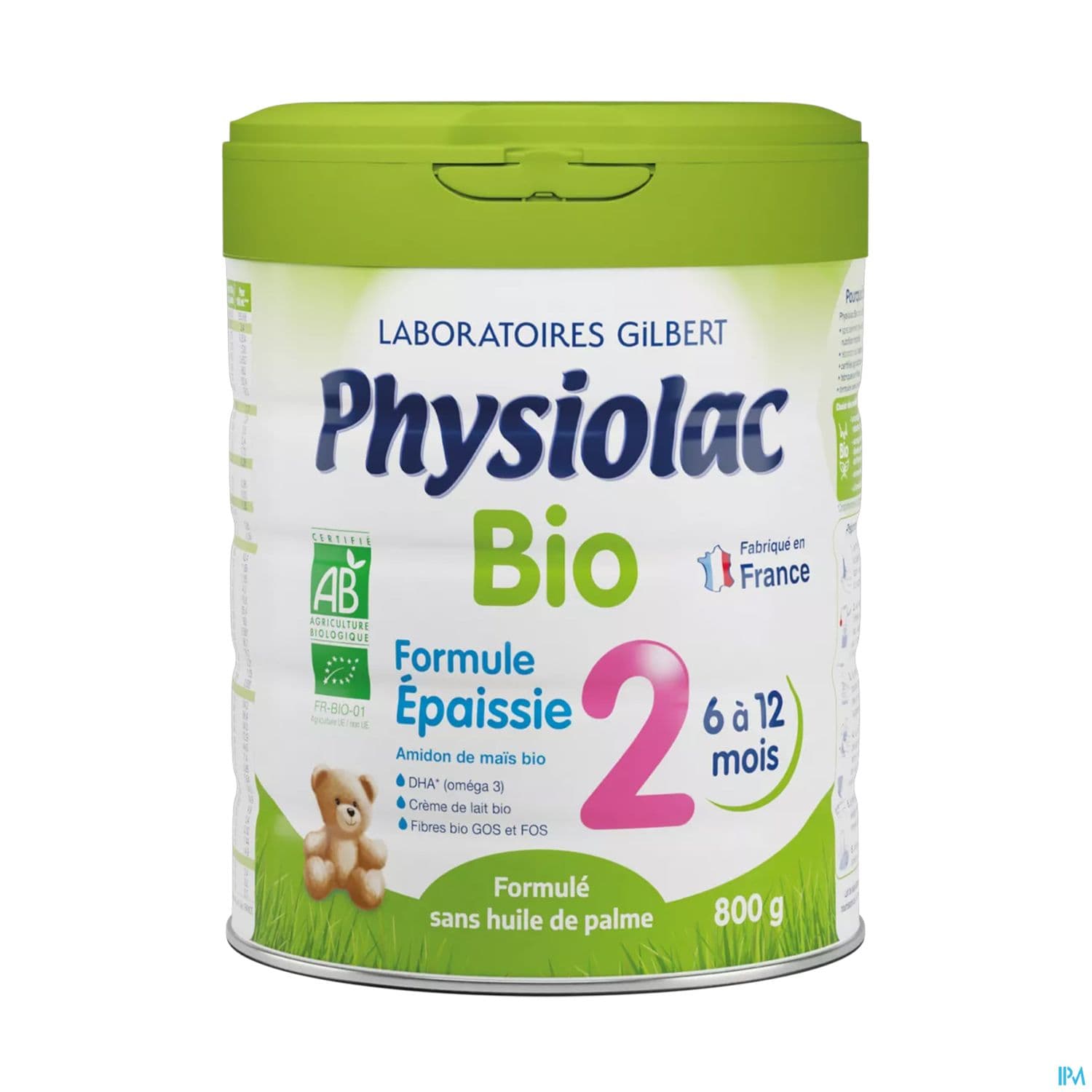 PHYSIOLAC LAIT BIO 2 EPAISSIE 800G — Grande Pharmacie du Centre