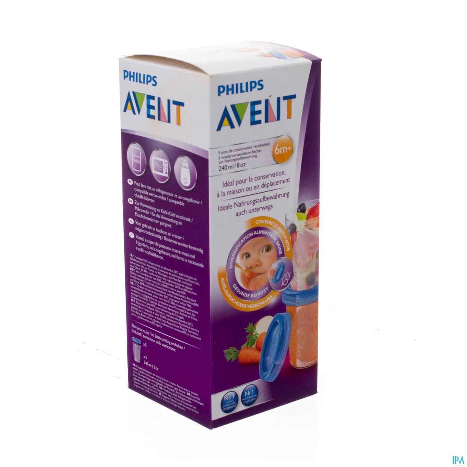 Philips Avent Via Natural Pots Consevation 240ml Scf639/05 — Pharmacie du Pilori