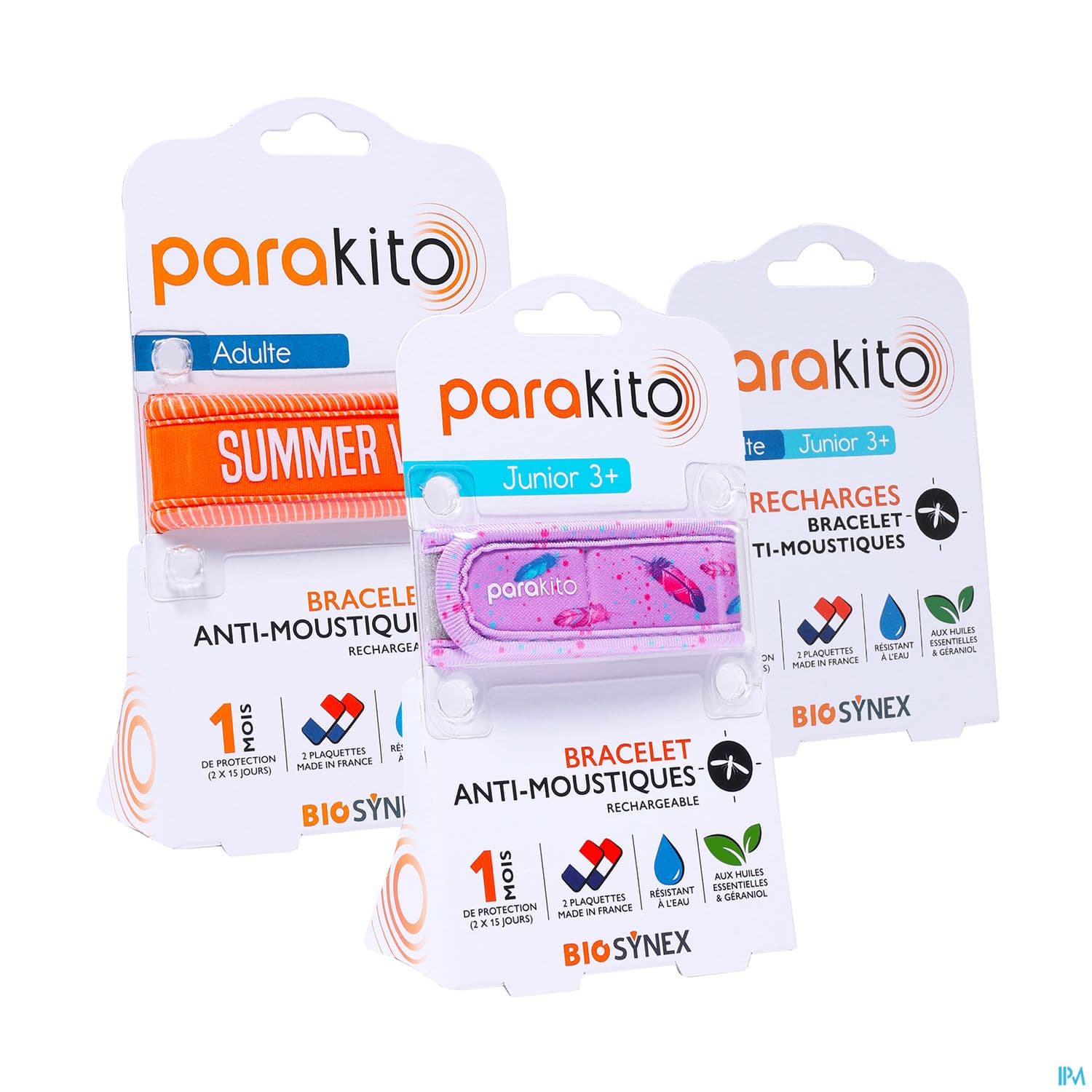 Parakito Bracelet Antimoustique Rechargeable Adulte Graphic Marin
