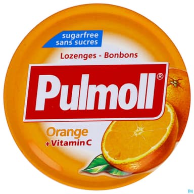 Pulmoll Orange Vitamine C Pastille Sans Sucre 45g