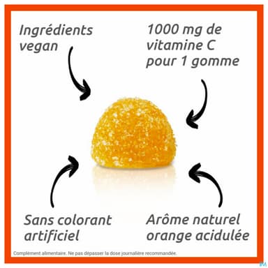 VITASCORBOL GOMMES VITC 1000MG 30
