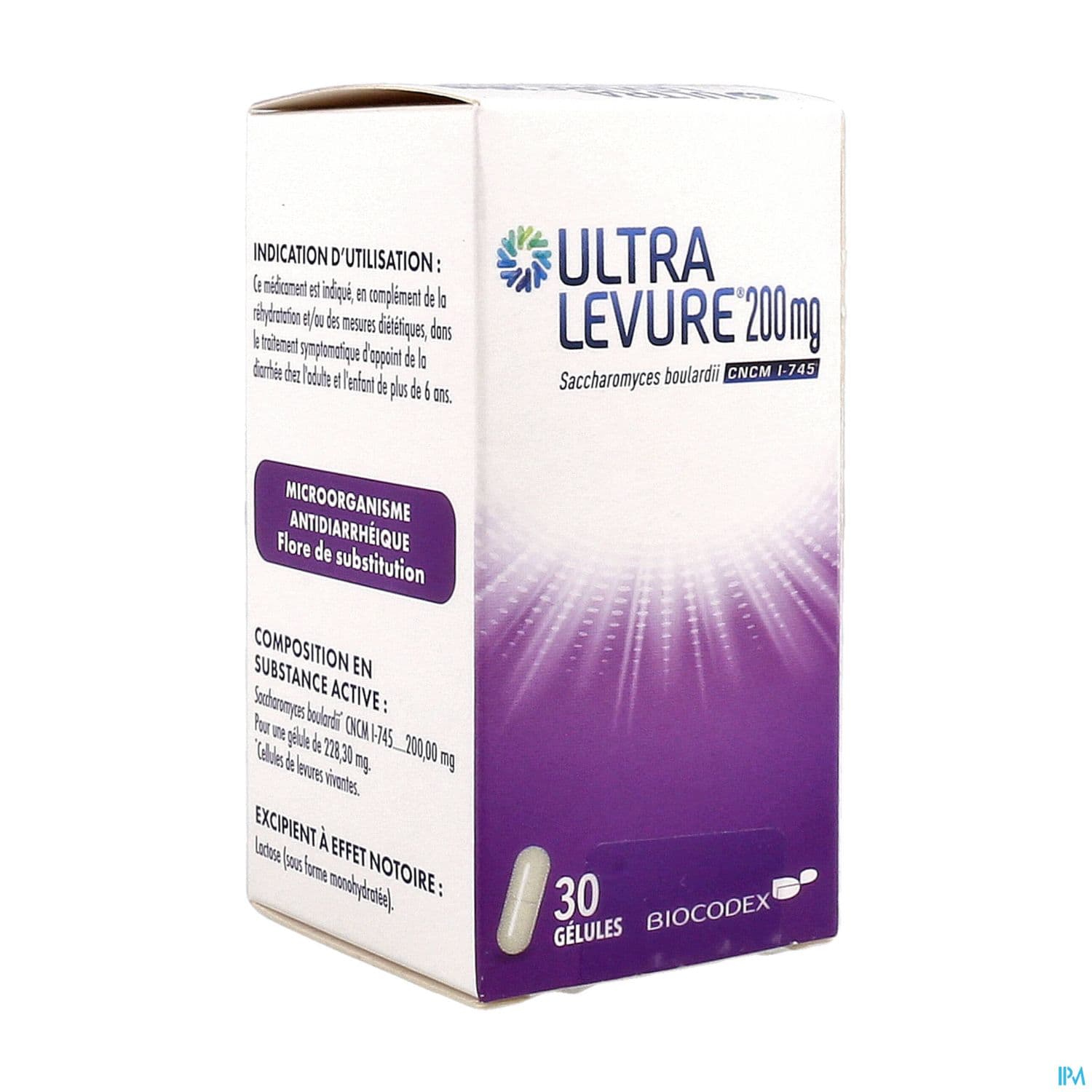 ULTRA LEVURE 200MG FL GELULE 30
