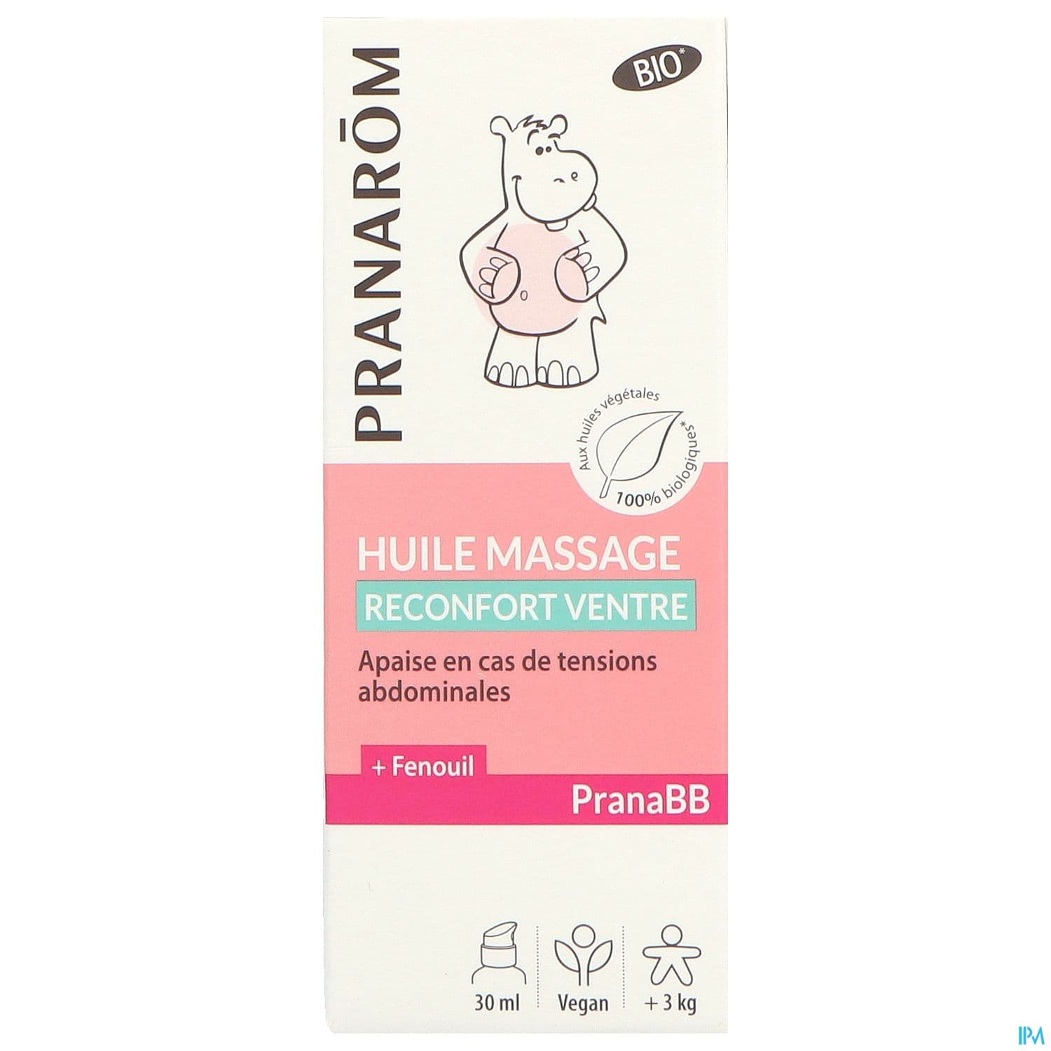 Pranarom Pranabb Huile De Massage Bio Reconfort Ventre 30ml