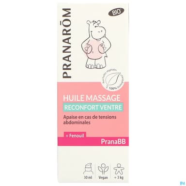 Pranarom Pranabb Huile De Massage Bio Reconfort Ventre 30ml
