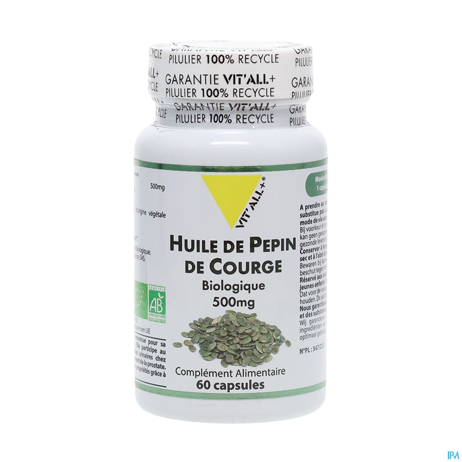VIT ALL+ HLE PEPIN COURGE CAPS 60