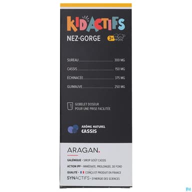 Synactifs Kidactifs Nez Gorge Sirop 125ml