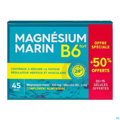 Pharmascience Magnesium Marin B6 Fort Gelule 30 + 15 Offerte