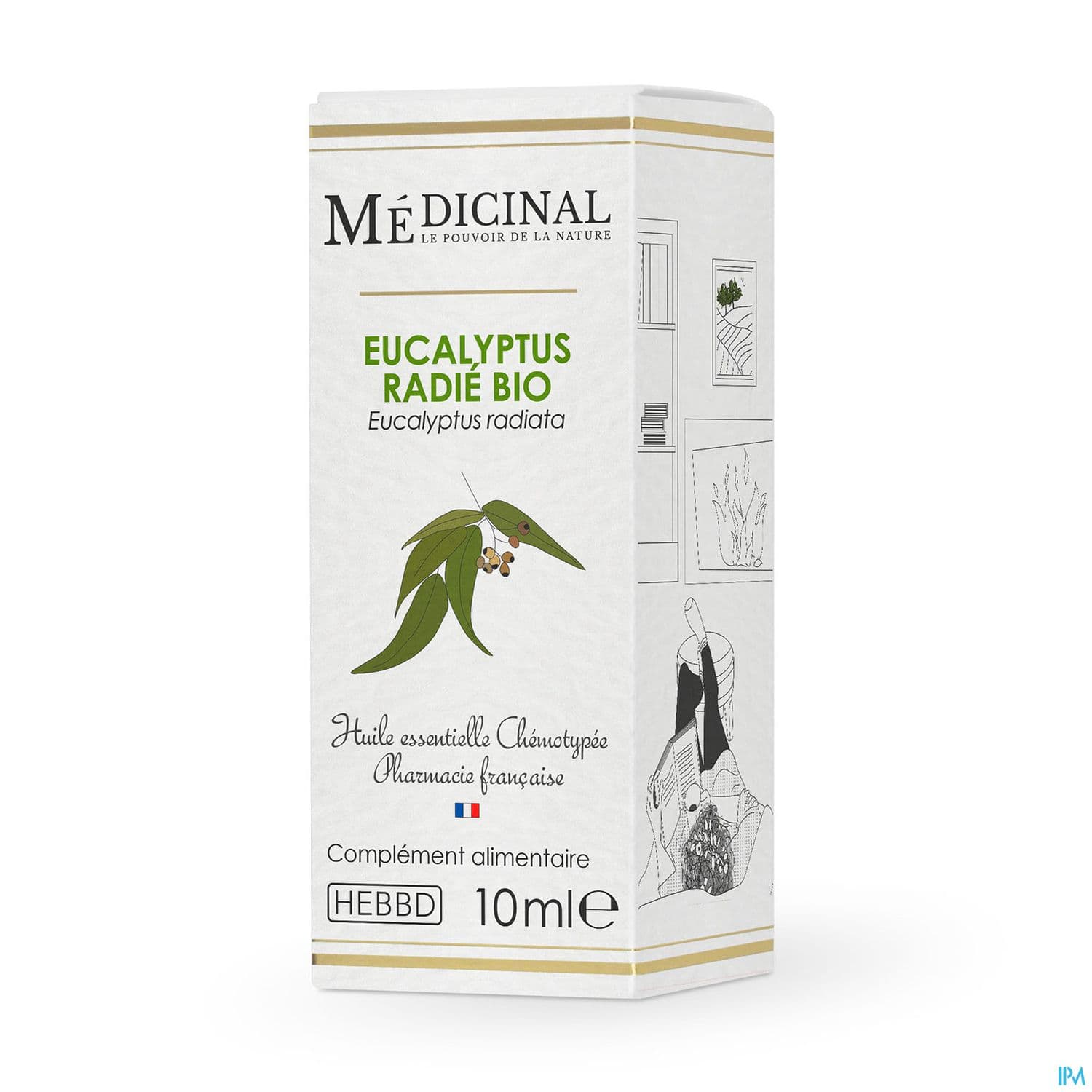 Medicinal Huile Essentielle Eucalyptus Radie Bio 10ml