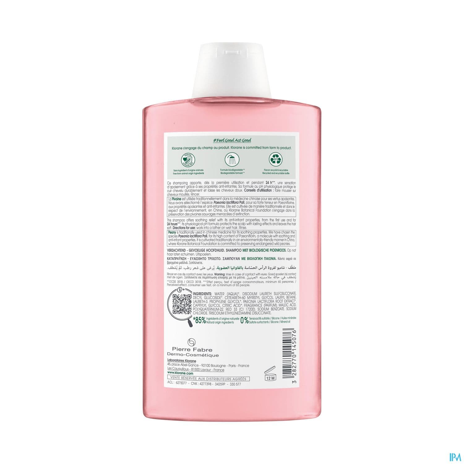 KLORANE SH PIVOINE BIO 400ML