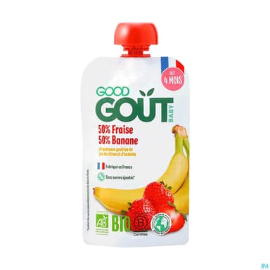 GOODGOUT FRAISE BANANE GOURDE 120G