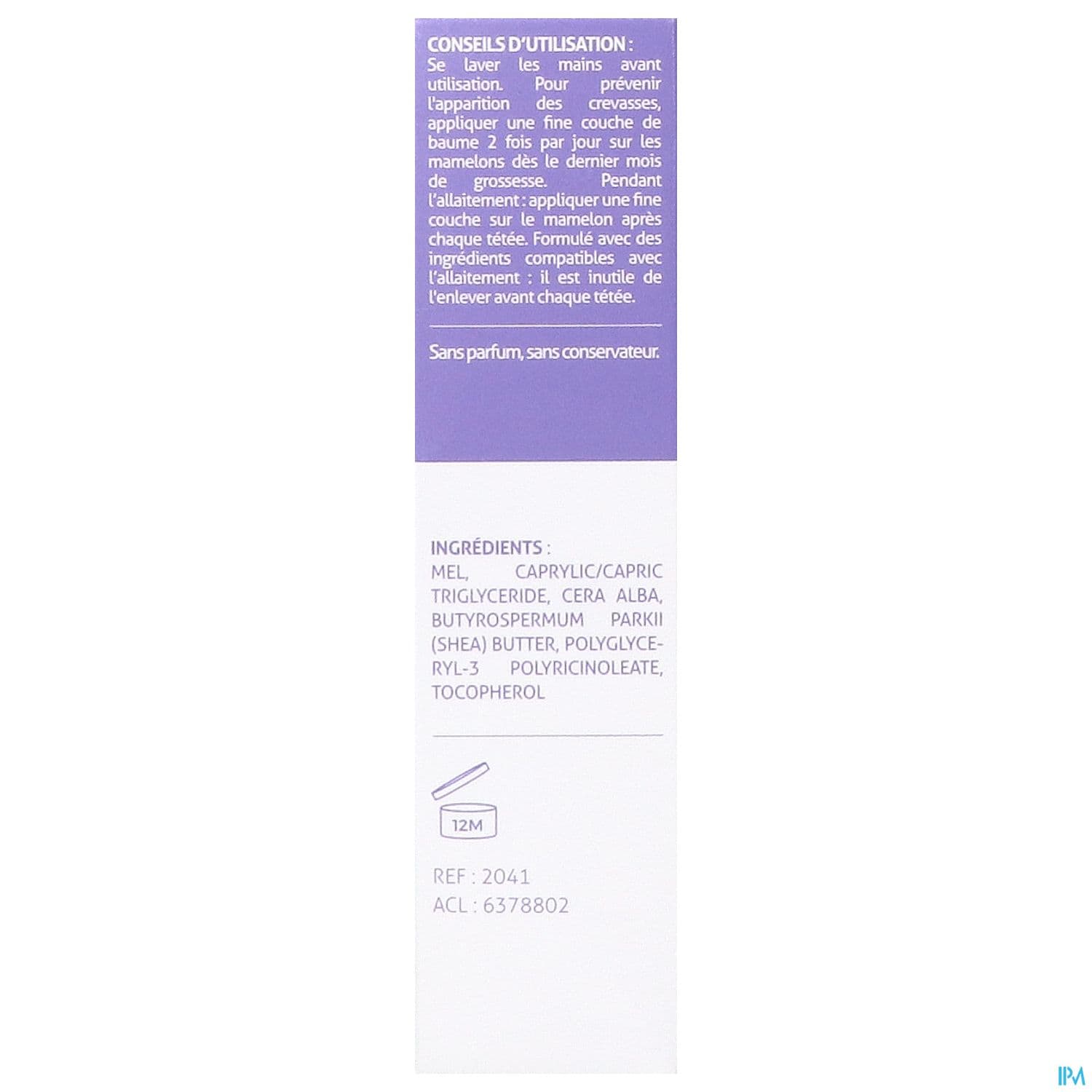 Melicare Baume Protecteur Allaitement Au Miel Sterilise 30g
