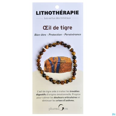 Pharmagem Bracelet Lithotherapie Oeil Du Tigre 4mm
