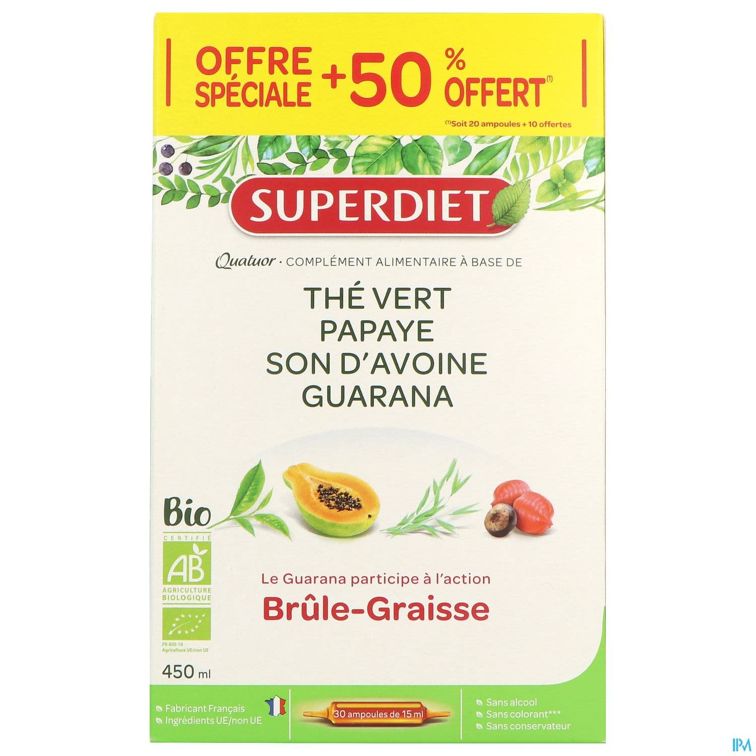 Superdiet Quatuor Bio Brule Graisse Amp 20 + 10off