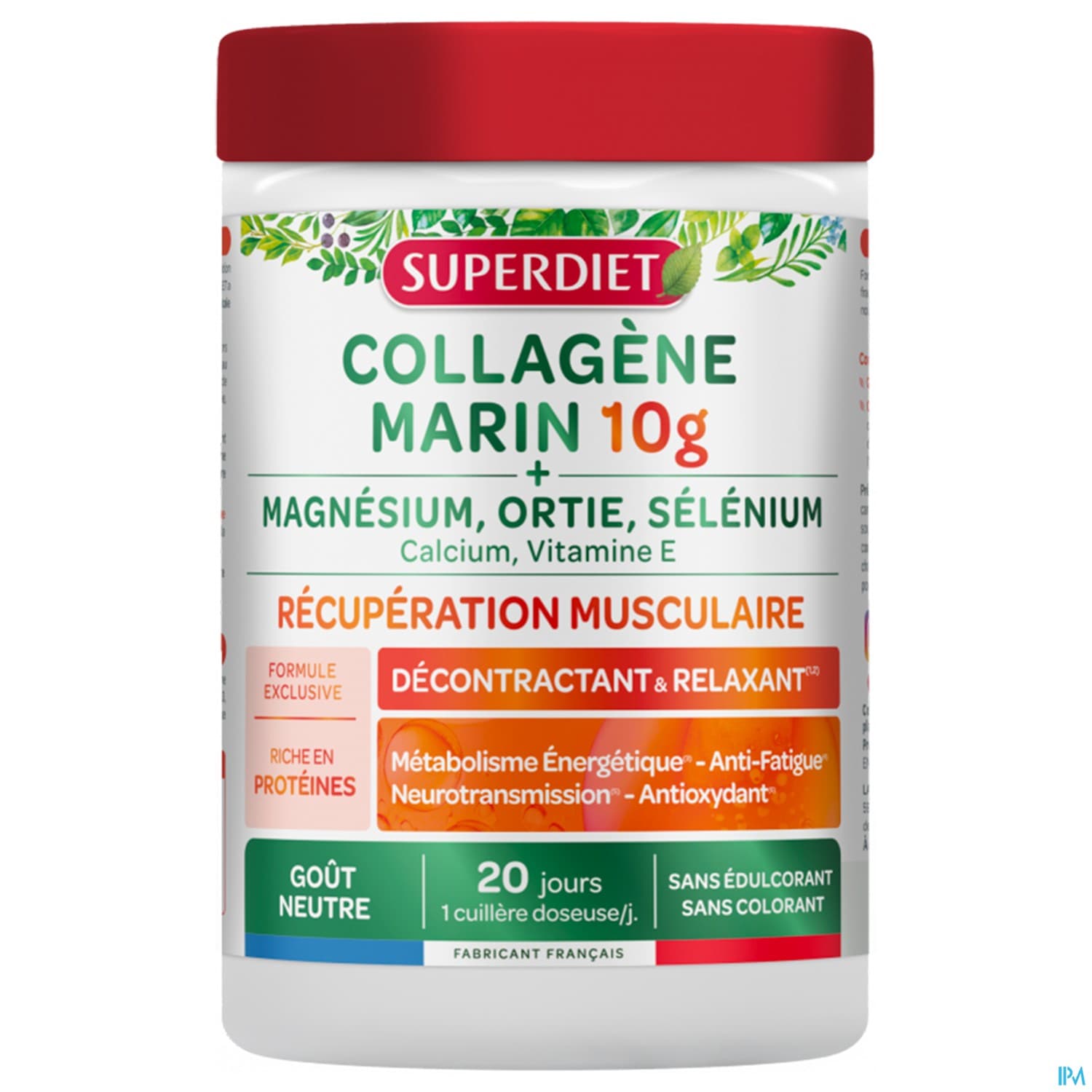 Superdiet Collagene Marin Masse Musculaire Poudre 240g