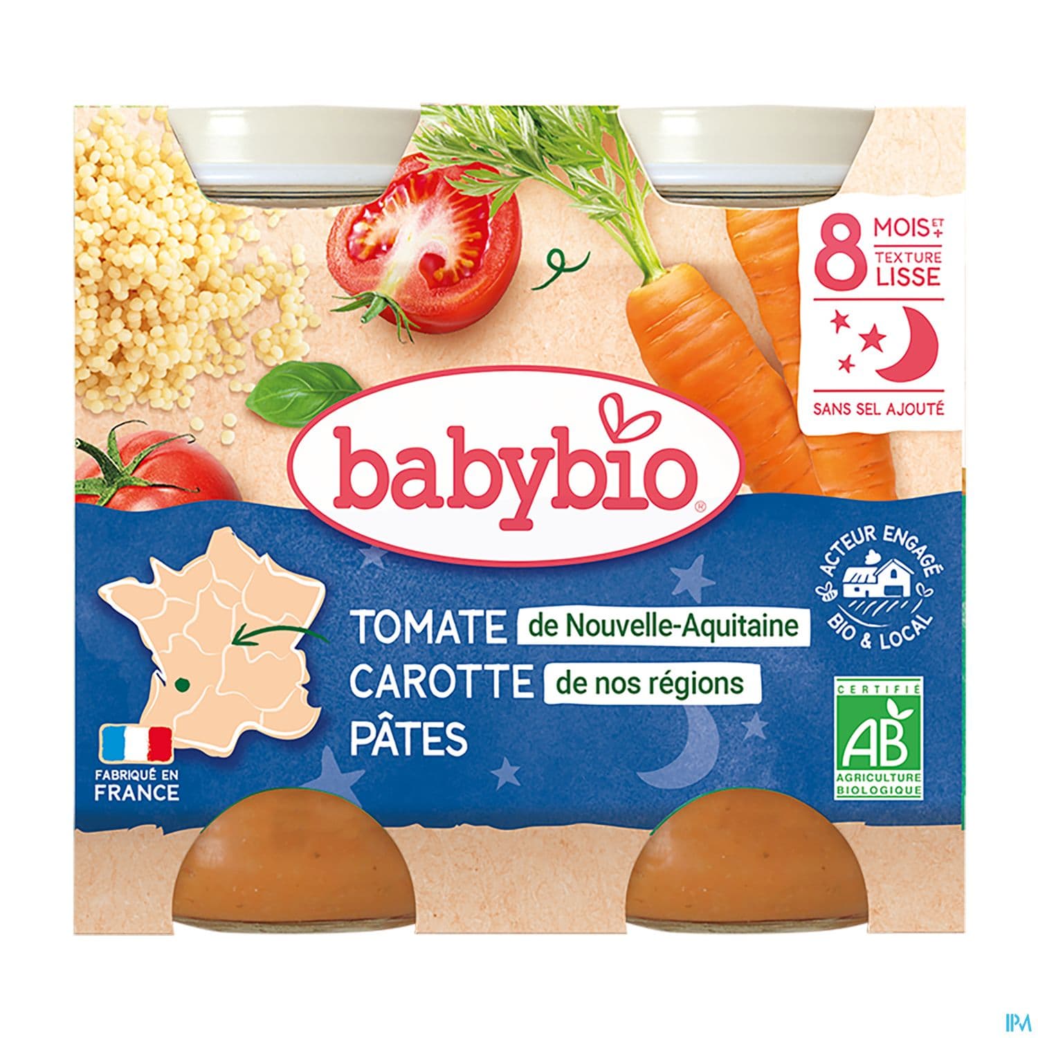 BABYBIO B/NUIT CARO/TOM/PATE 2X200