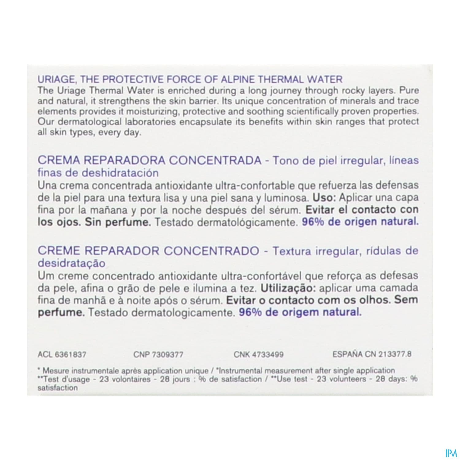 URIAGE CICA DAILY CONC CR POT 50ML