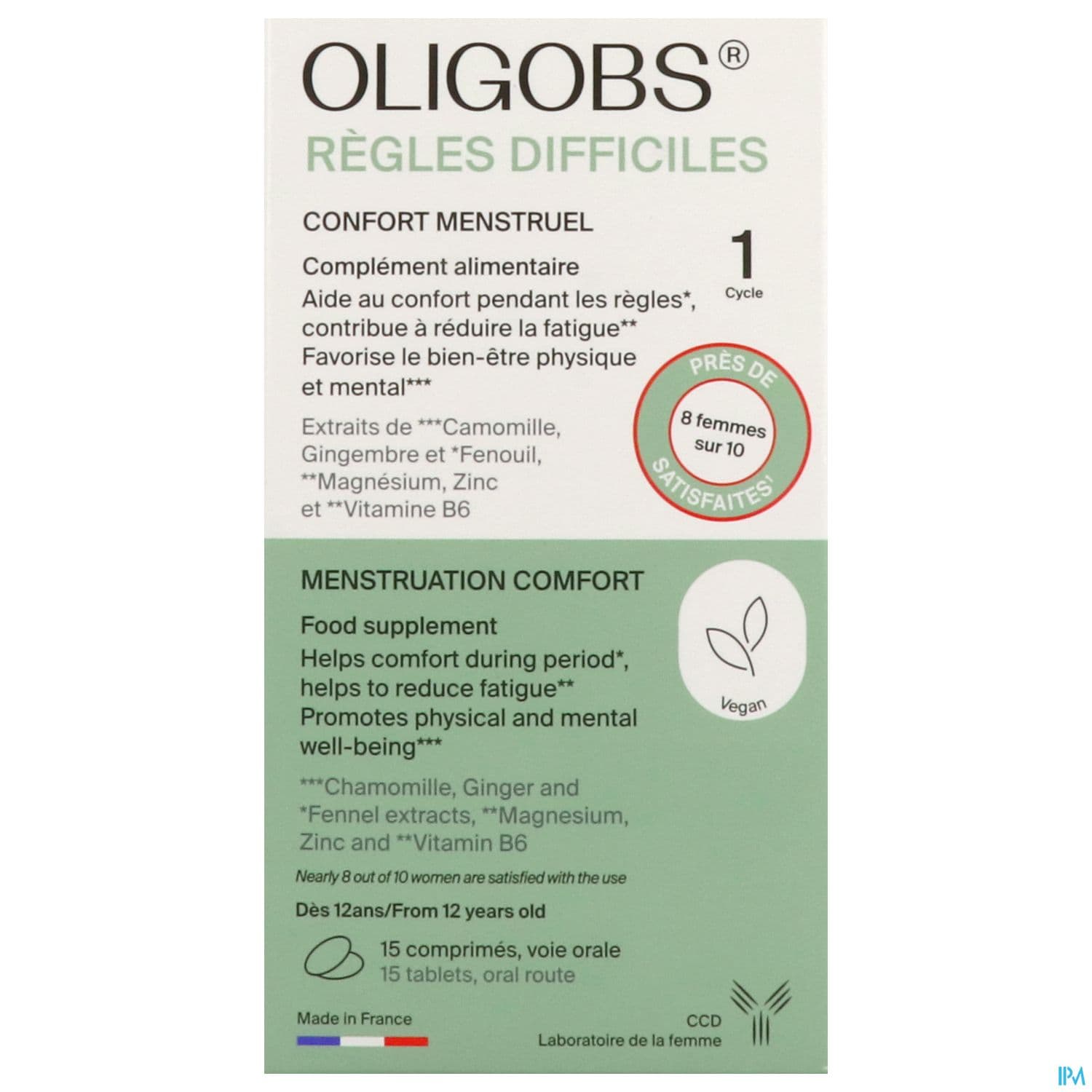 Oligobs Regles Difficiles 1 Cycle Comprime 15