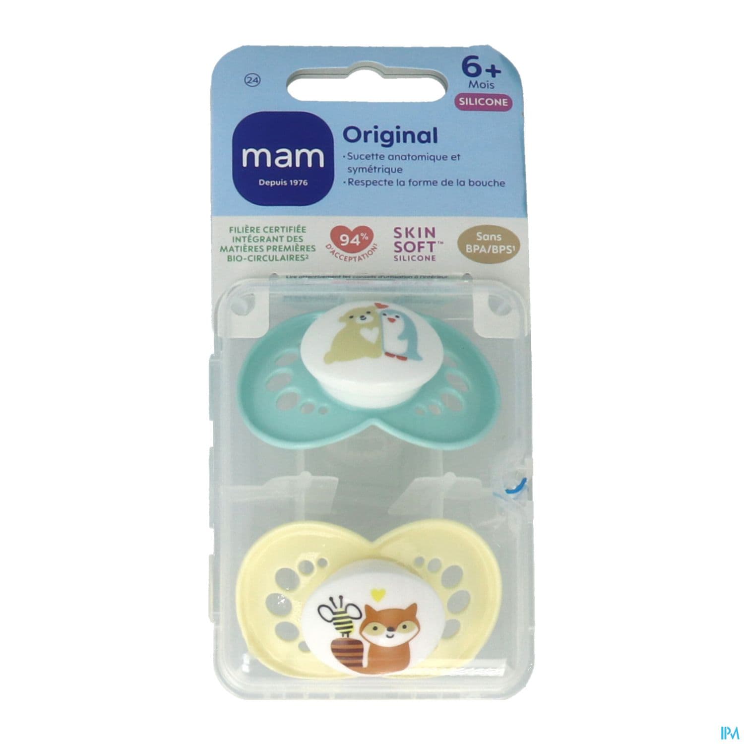 Mam Sucette Original Classique +6m Silicone X2