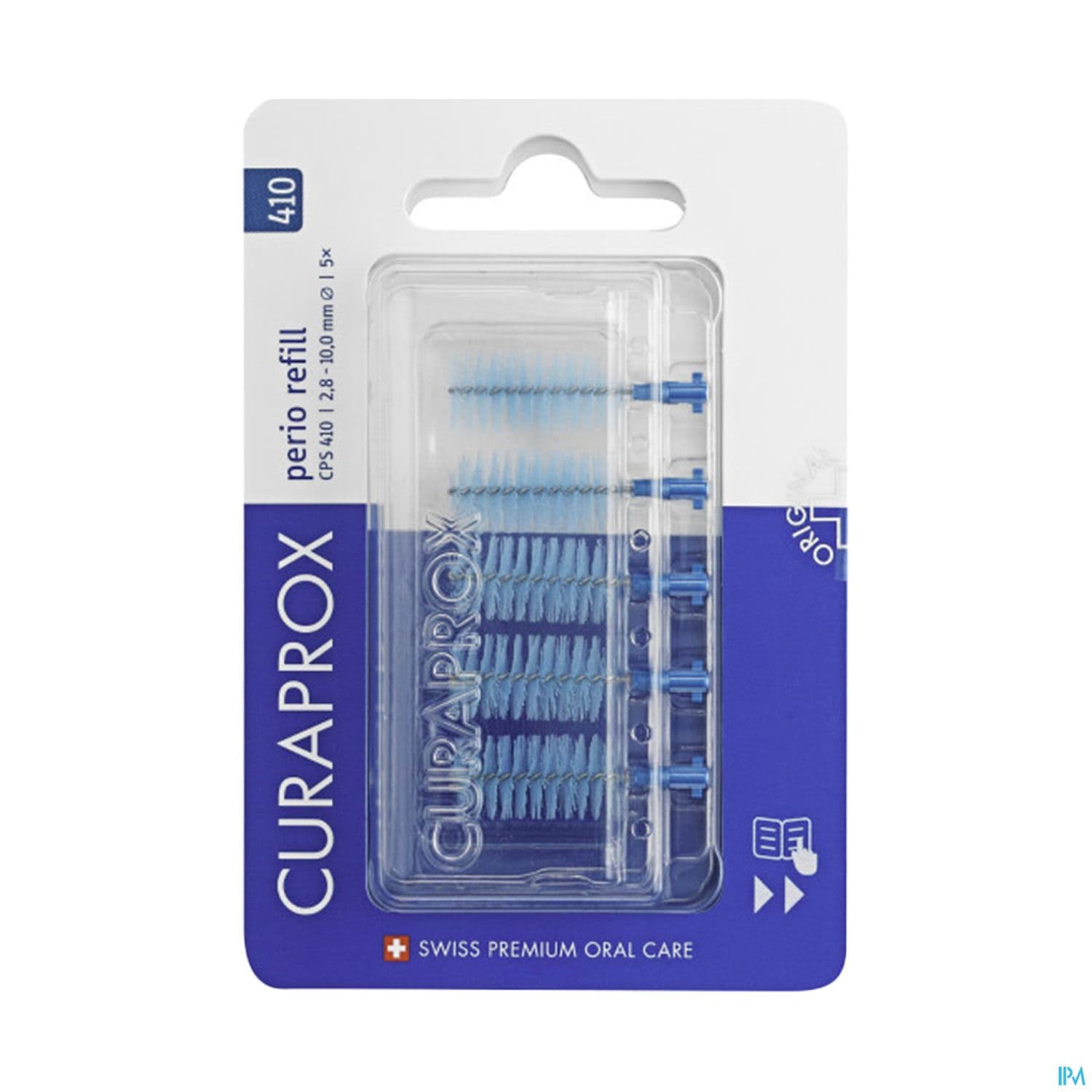Curaprox Cps 410 Perio Recharge Brossette Interdentaire Bleu 5