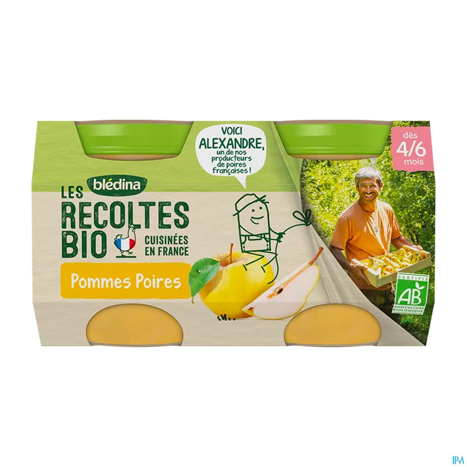 BLEDINA REC BIO POMM/POIRE 130GX2