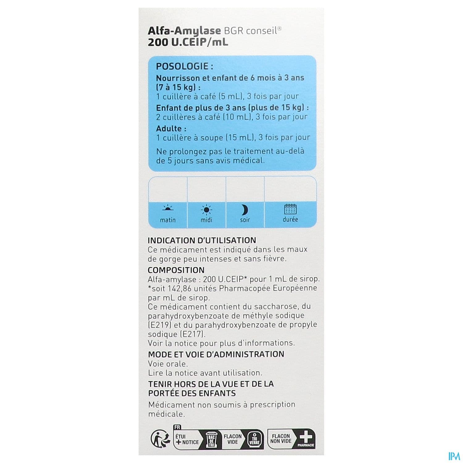 Alfa Amylase Bgr Conseil 200u Ceip/ml Sirop 200ml + Mesure