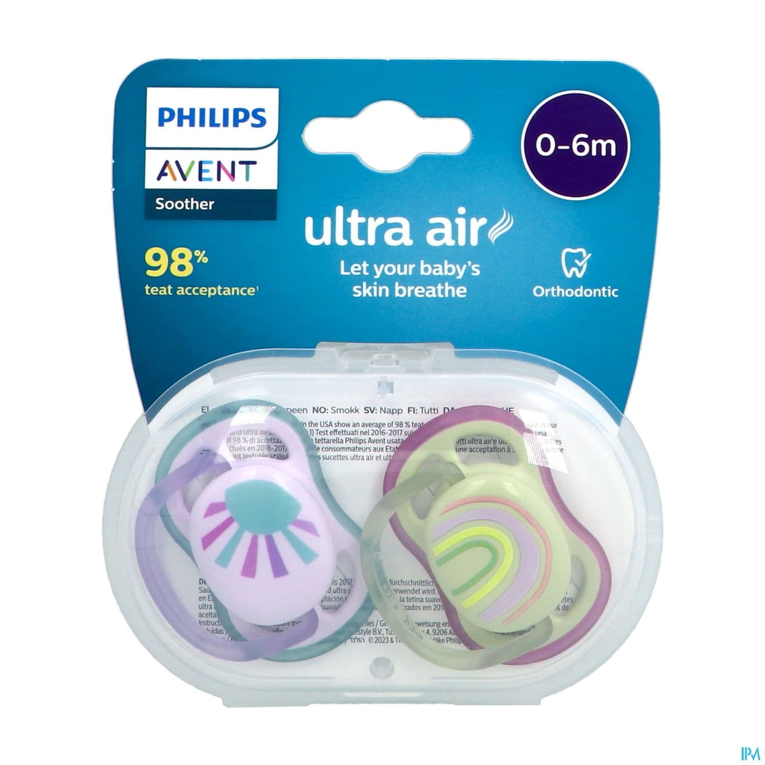 Avent Sucette Ultra Air 0/6mois X2