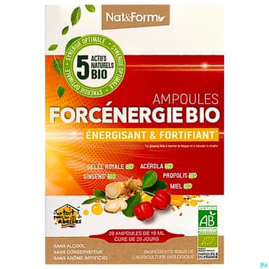 Nat Et Form Ampoule Forcenergie Bio 10ml 20